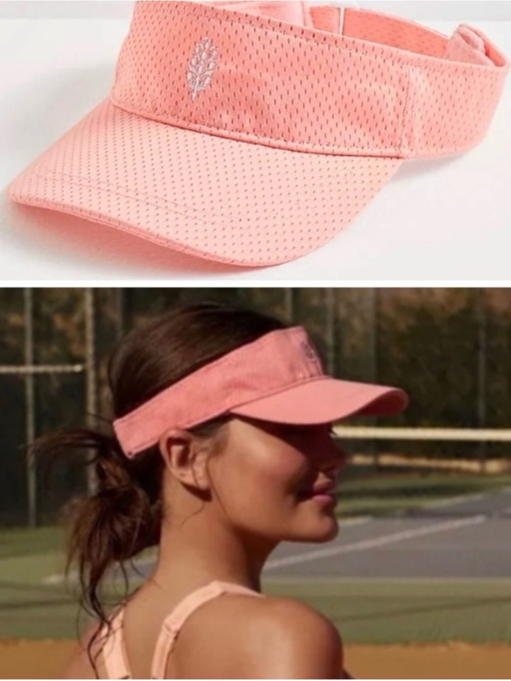 Free People Pink Mesh Sport Visor